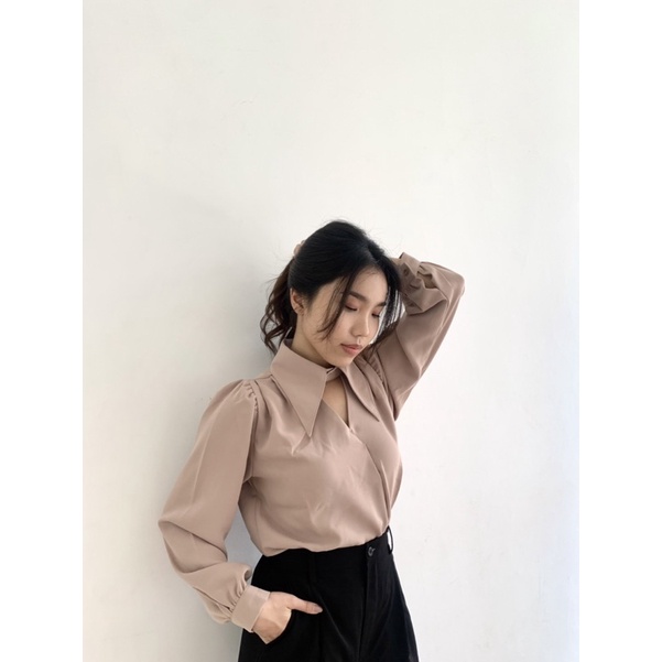 Gigi 2 Ways Top / Big Collar / Korean Blouse