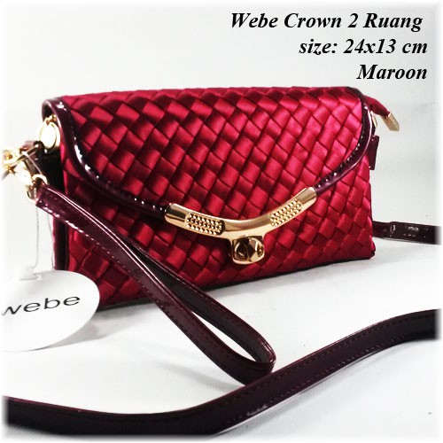 Webe Crown 2 Ruang - Tas Impor - Tas Slempang - Tas Murah - Tas Wanita