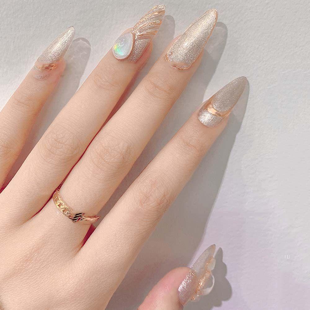 AUGUSTINA Agustina Dekorasi Nail Art 3D Warna Tembus Cinta Hati Symphony Ala Jepang Bulat DIY Ornamen