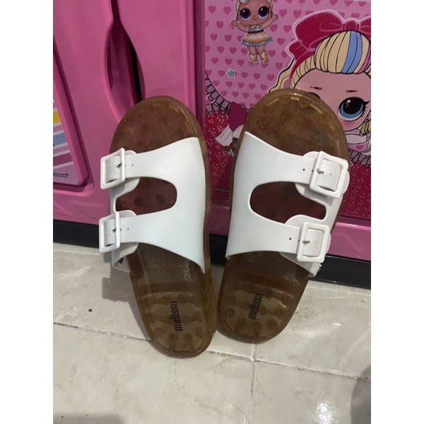 melissa WIDE AD WHITE/RICE HUSK Size 37 Preloved