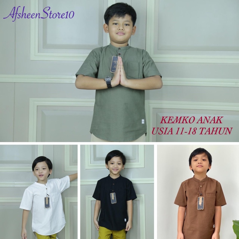 KEMKO ANAK Usia 11-18 Tahun Kemeja Koko Anak Lengan Pendek Original Brand Agera Junior