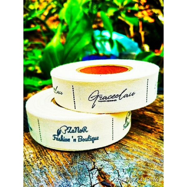 

mini roll label katun / label baju / label pita / label kaos / label murah