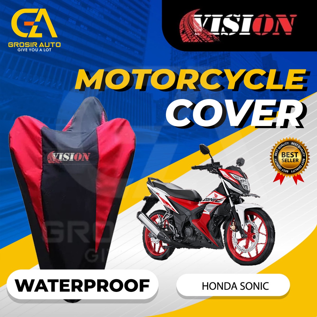 Sarung Motor SONIC Waterproof Vision / Cover Selimut Penutup Sarung Mantel Motor Vision