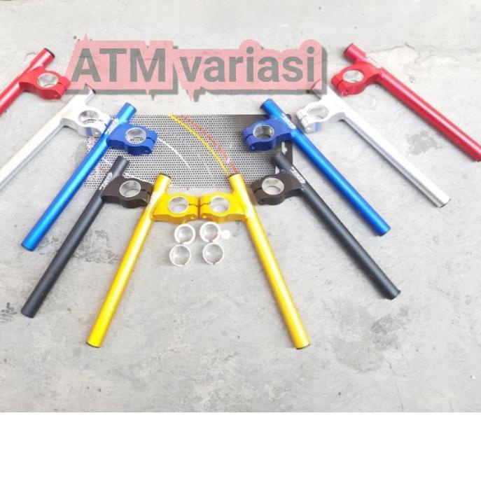 ➳ STANG JEPIT DRAG 15 DERAJAT MODEL QTT SATRIA FU 150/SONIC/VIXION/RXKING/NINJA ✧