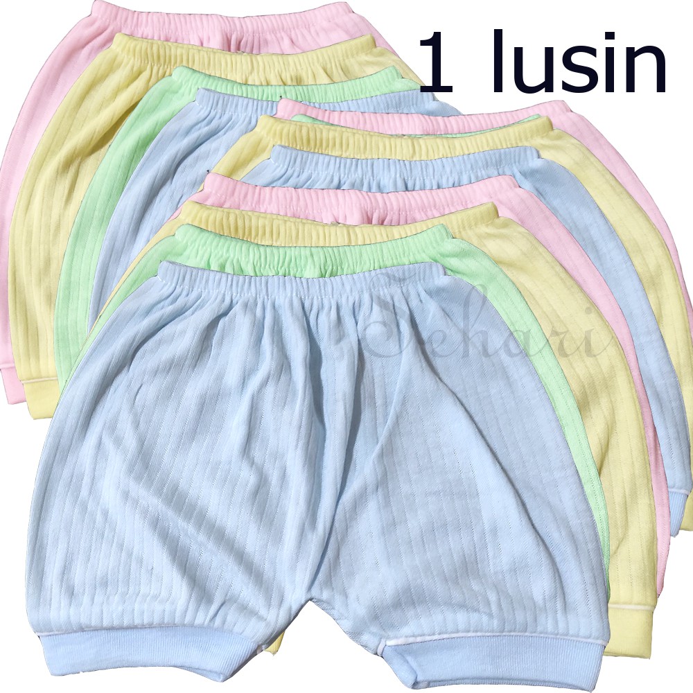 1 Lusin Celana segi 4 atau celana pendek bayi bahan kaos