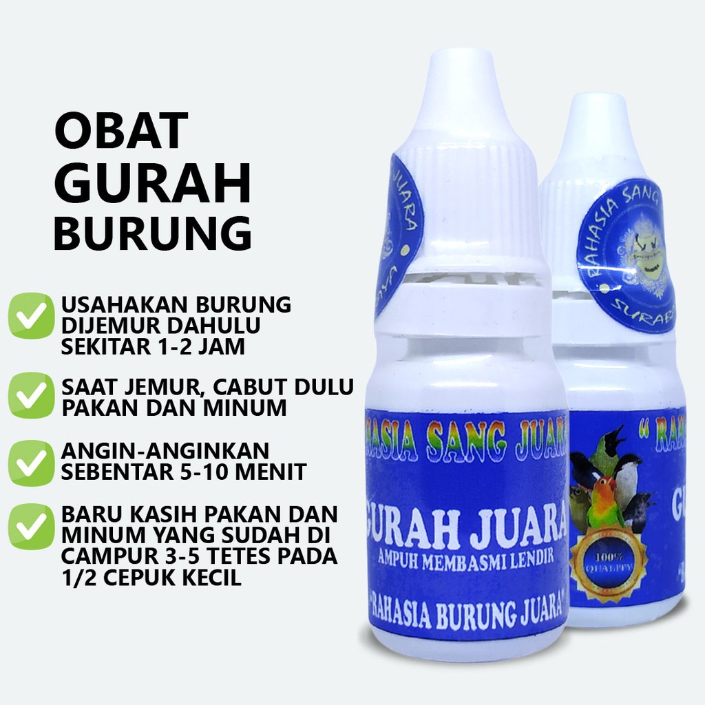 OBAT GURAH BURUNG MURAI BATU KENARI CUCAK IJO PLECI  LOVEBIRD KACER