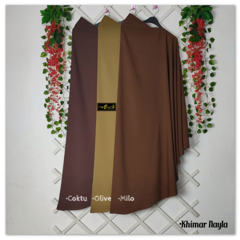 khimar Nayla by rizquna gamis wolfis & jetblack
