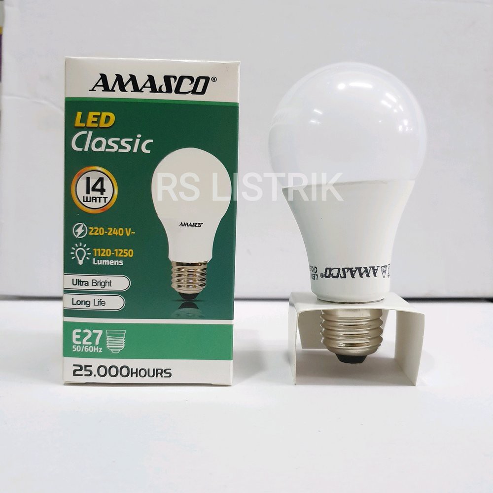 Lampu Led Amasco 14w Classic Lampu Garansi 1 Tahun