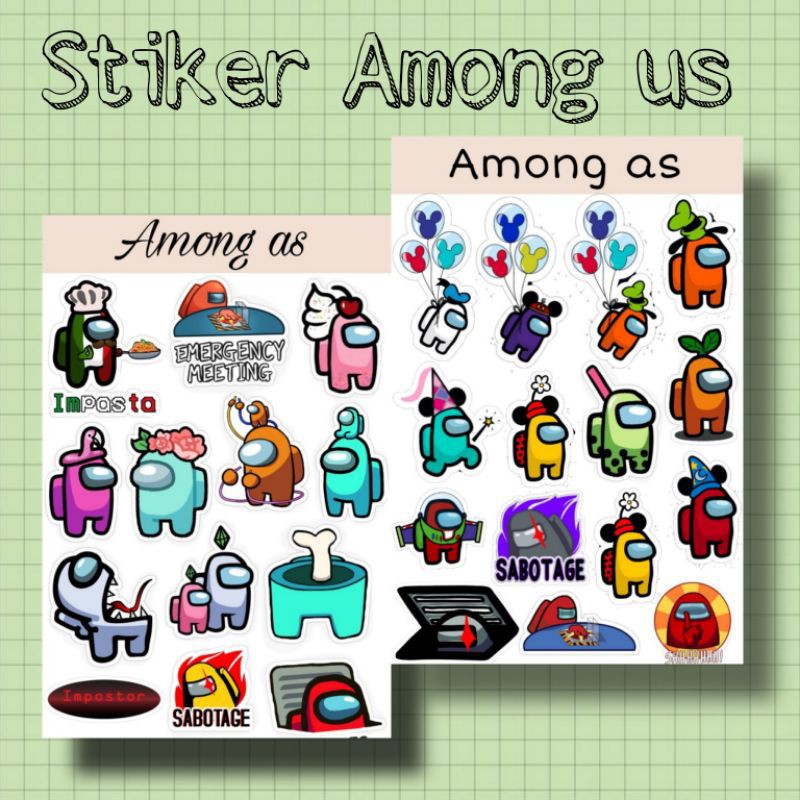 

Stiker Tumbler among as / Stiker DIY among as / Case hp, laptop,Diary, Journal,DLl