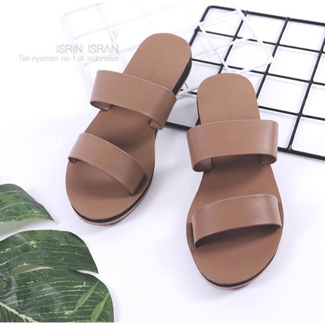 Sandal Selop Wanita - LINEA by ISRIN ISRAN ORIGINAL-Coffe