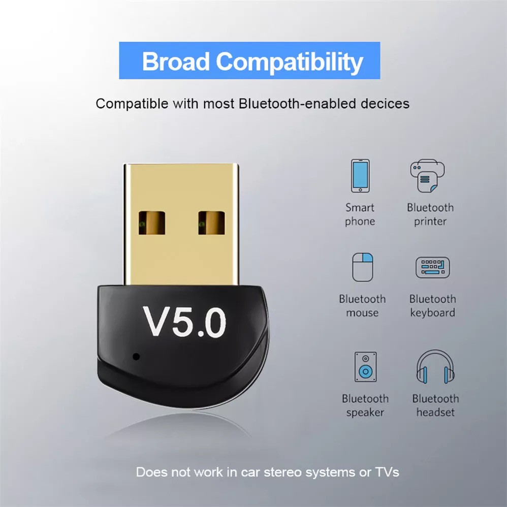 Bluetooth USB Dongle 5.0 / USB Dongle Bluetooth 5.0 / Bluetooth Adapter / USB Bluetooth Receiver 5.0