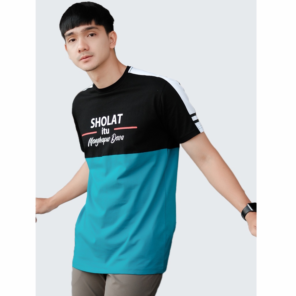 KAOS DAKWAH PRIA / BAJU KAOS DAKWAH  / KAOS DISTRO KONSEP ISLAMI / KAOS DAKWAH SHOLAT 001 / ORIGINAL PRODUCT BY ANNAML-8