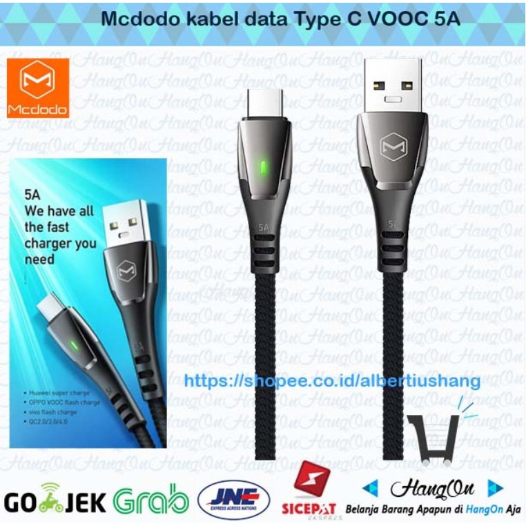 Mcdodo Kabel Data Type C Super Charge QC 4.0 5A VOOC Auto Power Off