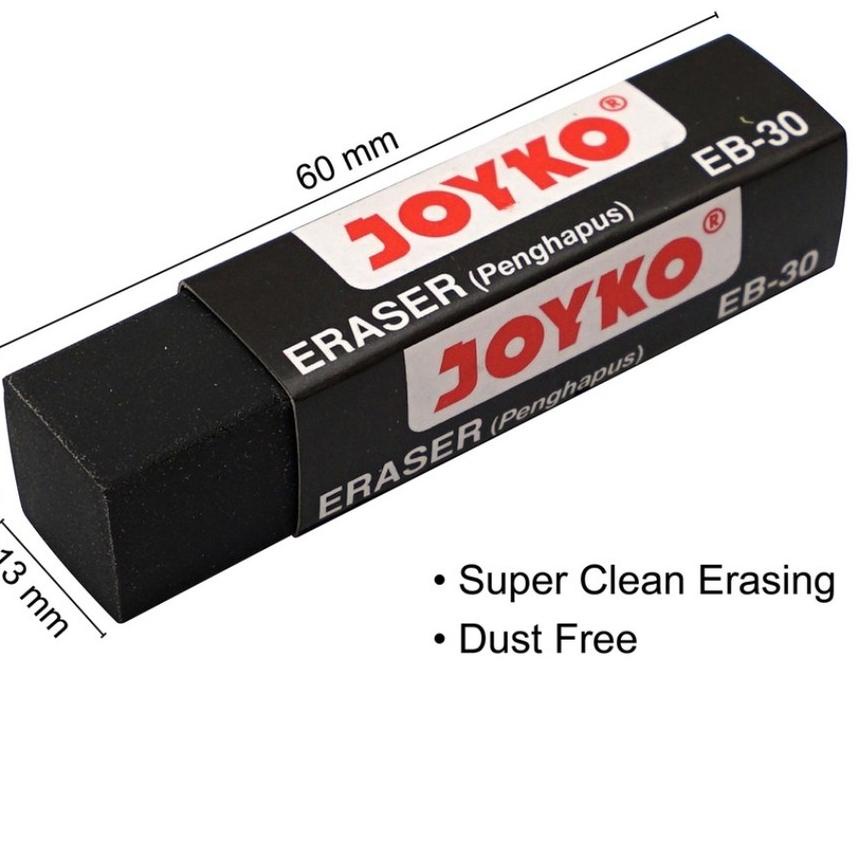 

[Q_052] [DAVIS] Eraser / Penghapus Joyko EB-30 Hitam Besar (1 Pak isi 30 Pcs) NEW !!