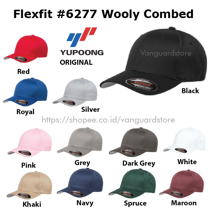 [ SPECIAL EDITION ] Topi Flexfit Wooly Combed 6277 Yupoong Built Up Import ORIGINAL 100%