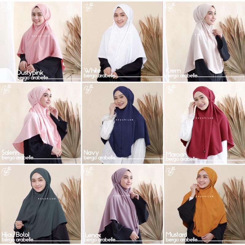 Koyu Hijab Bergo Instan Arabelle Premium Super Best Seller