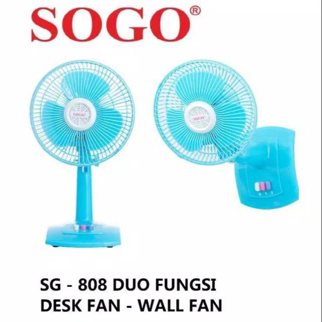 Kipas Angin Meja / Duduk / Desk Fan / Deskfan Sogo 8 Inch - SG 808