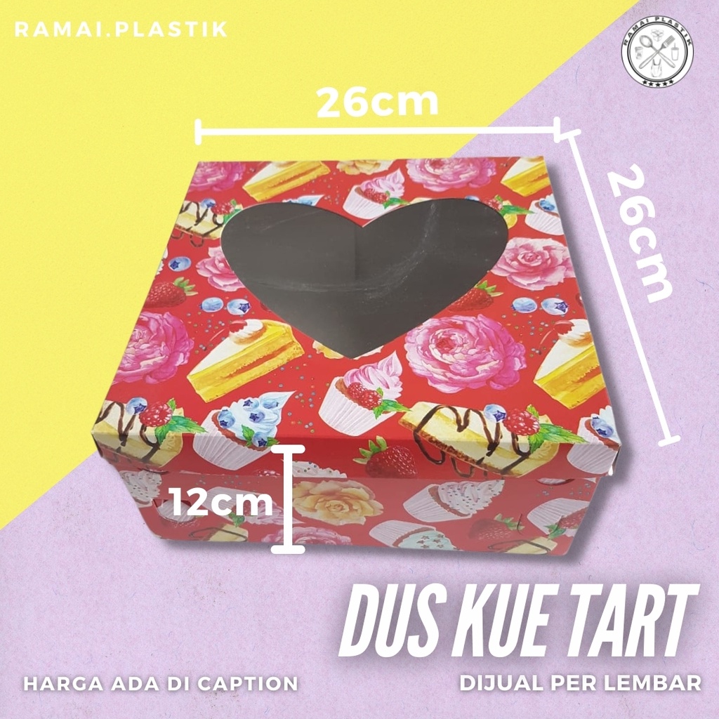 

Dus kue/ dus tart uk 26x26x12cm bisa ECER