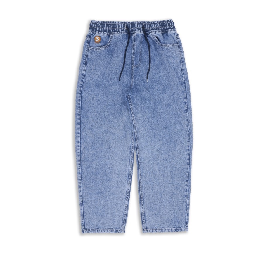 Superego Denim Pants Baggy Relaxed - Snow Light Blue