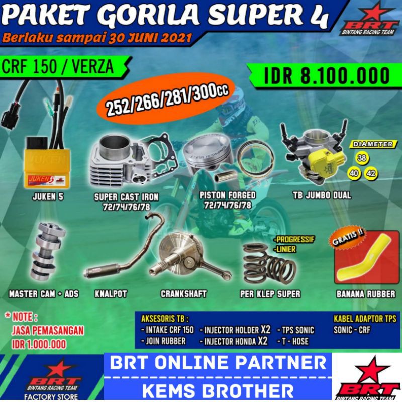 PAKET BRT CRF GORILA SUPER 4