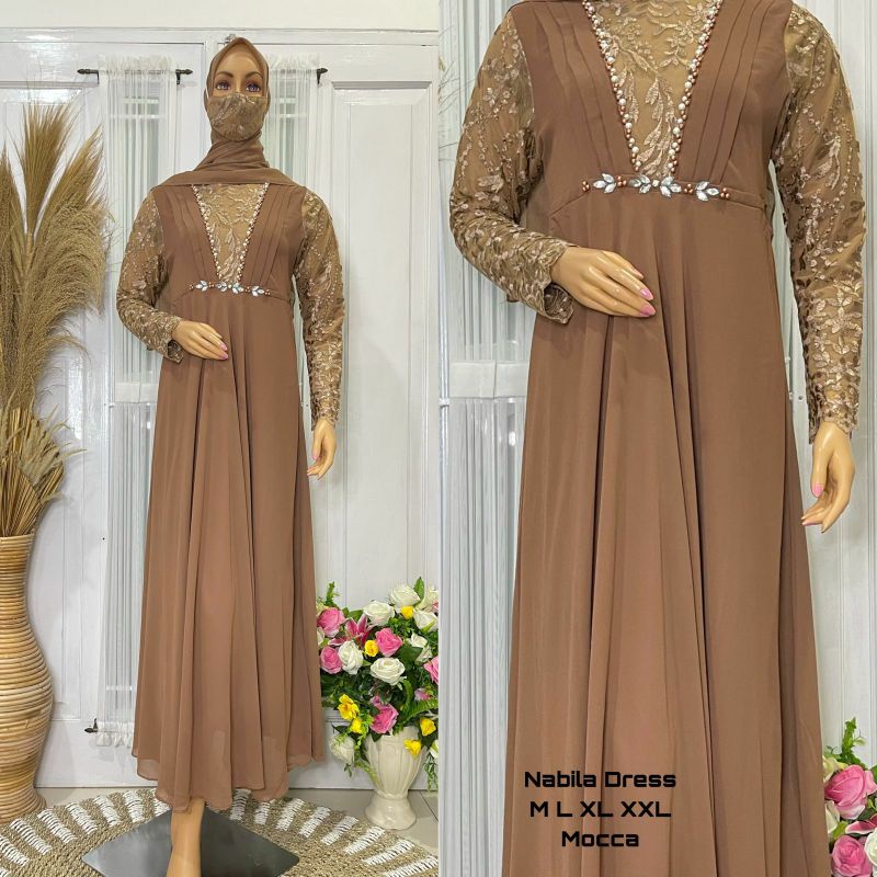 GAMIS NABILLA (free masker) // GAMIS PESTA TERABARU // GAMIS KONDONGAN TERBARU // GAMIS MODREN MASA KINI // GAMIS WISUDA TERLARIS