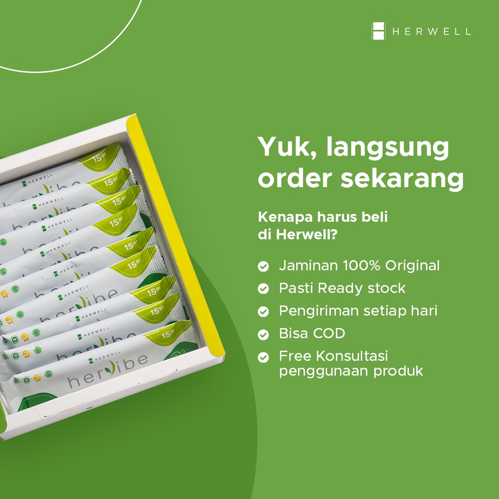 Hervibe PER 1 SACHET - Suplemen Tinggi Fiber + Greentea Bpom Dan Halal Hervib Her Vibe