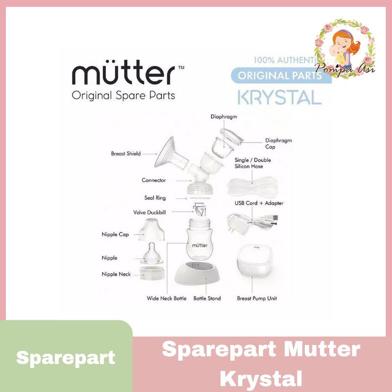 Sparepart Mutter Krystal Breast Pump Alat Pompa Asi Perlengkapan Peralatan Ibu Menyusui By Mallpompaasi