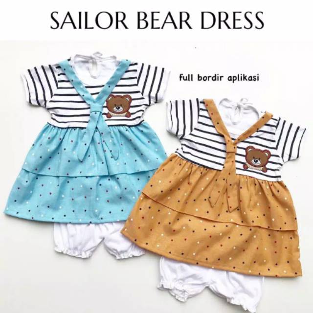 (0-4 Tahun) Dress Anak import overall pita salur kotak /Baju Bayi Perempuan 100% KATUN PREMIUM QUALITY IMPORT