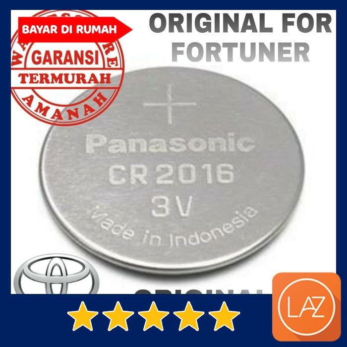 BATERAI REMOTE MOBIL TOYOTA FORTUNER/INNOVA ORIGINAL PANASONIC CR2016