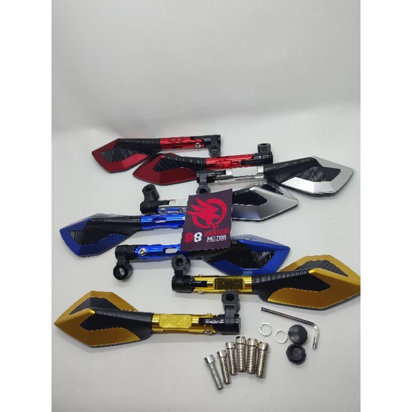 Spion Tomok V2 Full CNC Two-tone Spion Tomok Dua Warna Full CNC Universal Beat Mio Scoopy Nmax Aerox Lexi PCX Vixion Sonic Jupiter Vario