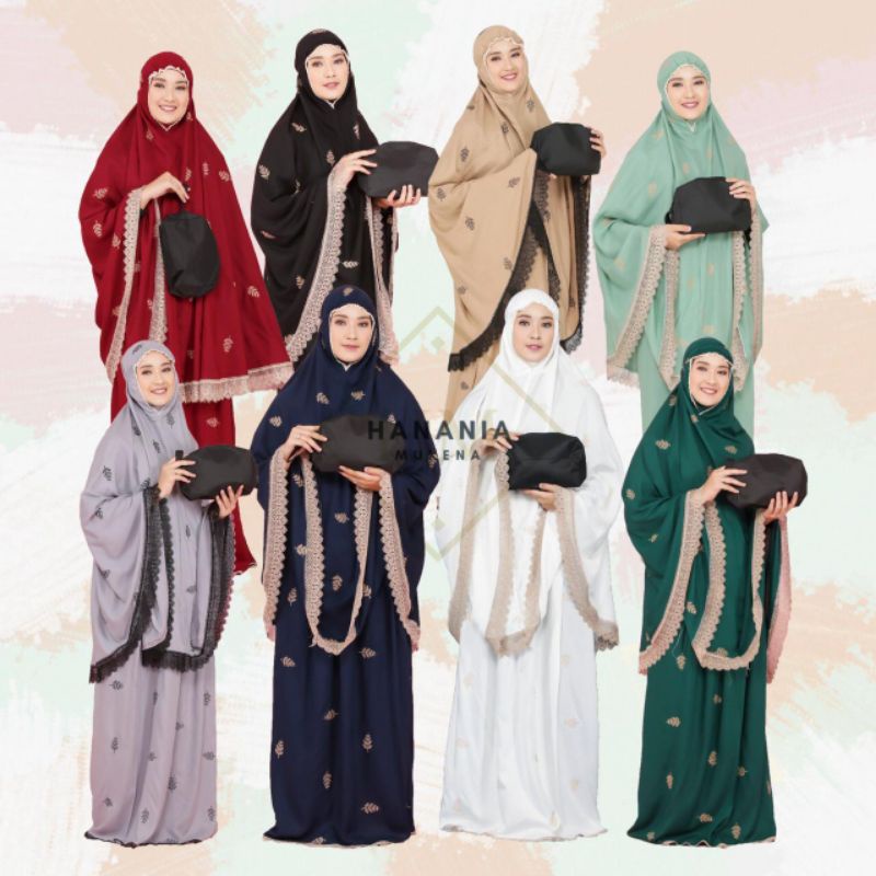 mukena rayon bordir cantik/mukenah dewasa daily tropical/mukena bordir renda mewah