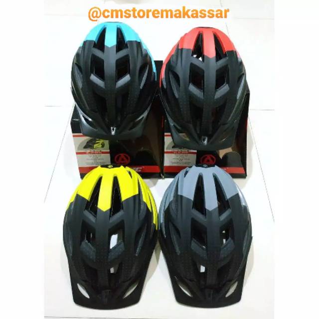  Helm  Sepeda  Pacific  Buram SP J105  Motif Dot Lampu LED 