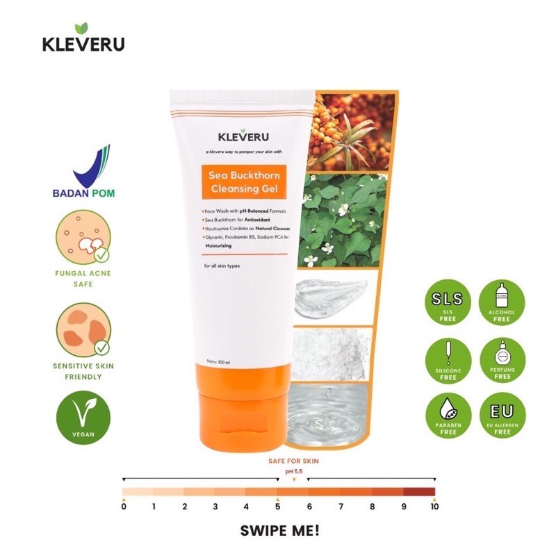 KLEVERU Sea Buckthorn Cleansing Gel (100ml)