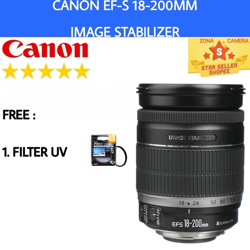 LENSA CANON EF-S 18-200MM IS / LENSA CANON 18-200MM IS / LENSA CANON 18-200MM / LENSA CANON 18-200 /