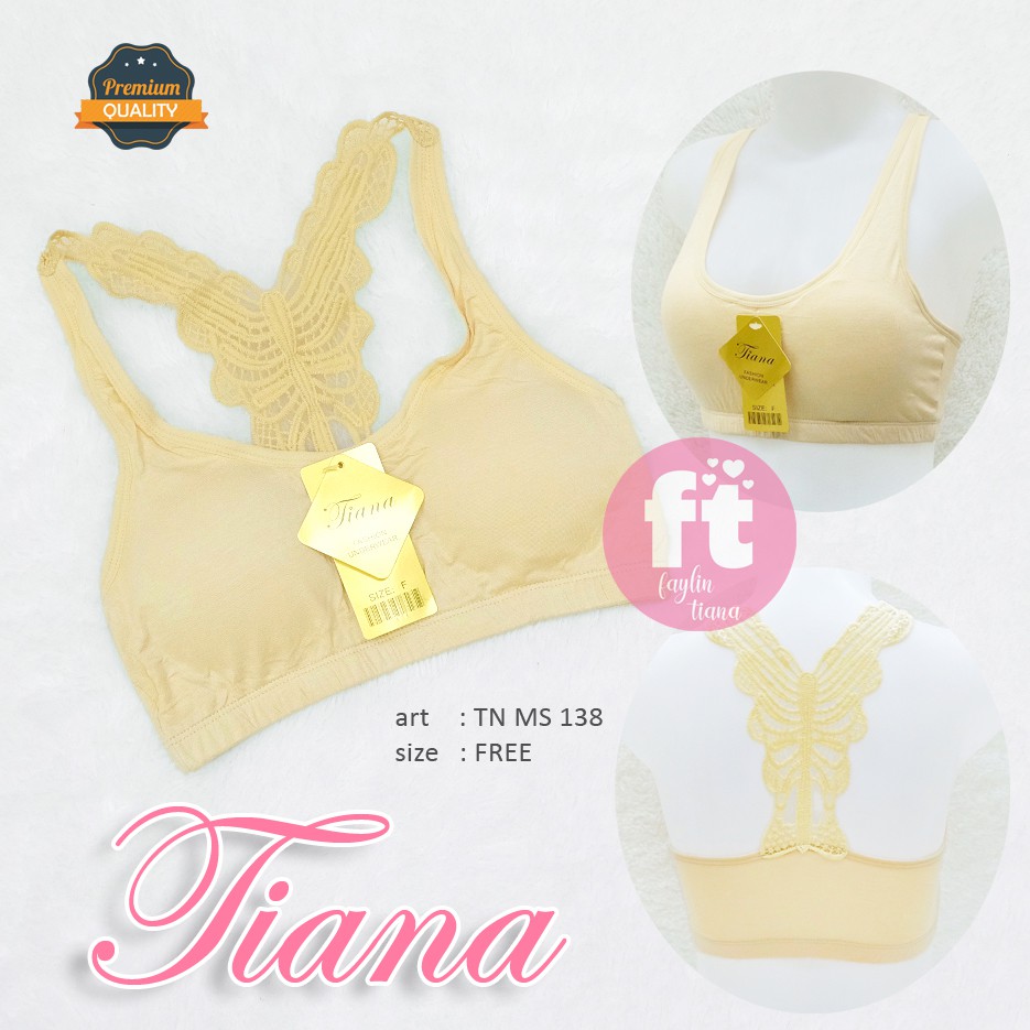 TIANA | Sport Bra KUPU / Bh Fashion Atasan Kupu Busa Lepas / All Size / art TN MS 138