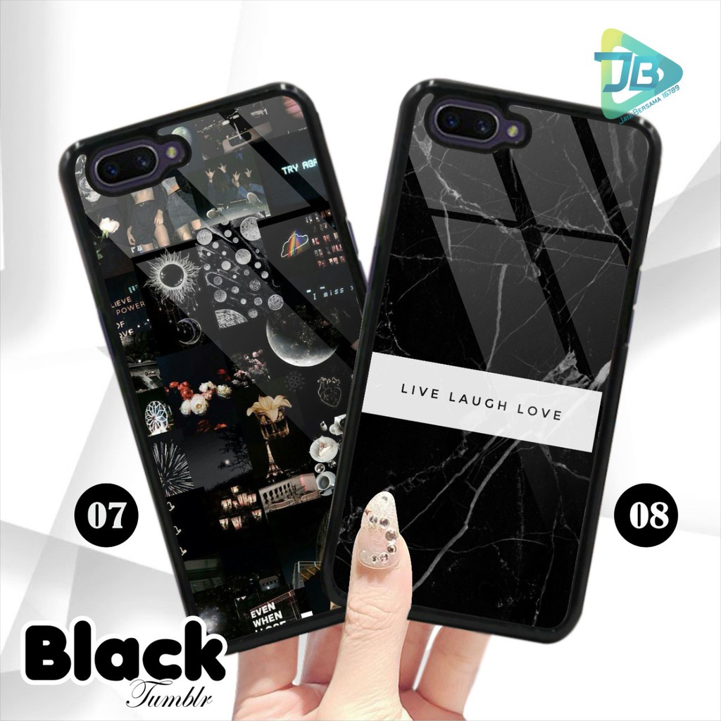 HARDCASE 2D GLOSSY BLACK OPPO VIVO XIAOMI SAMSUNG REALME IPHONE ALL TYPE JB4660