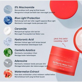 DEAR ME BEAUTY Skin Barrier Watercream ORIGINAL | DEAR ME WATER CREAM