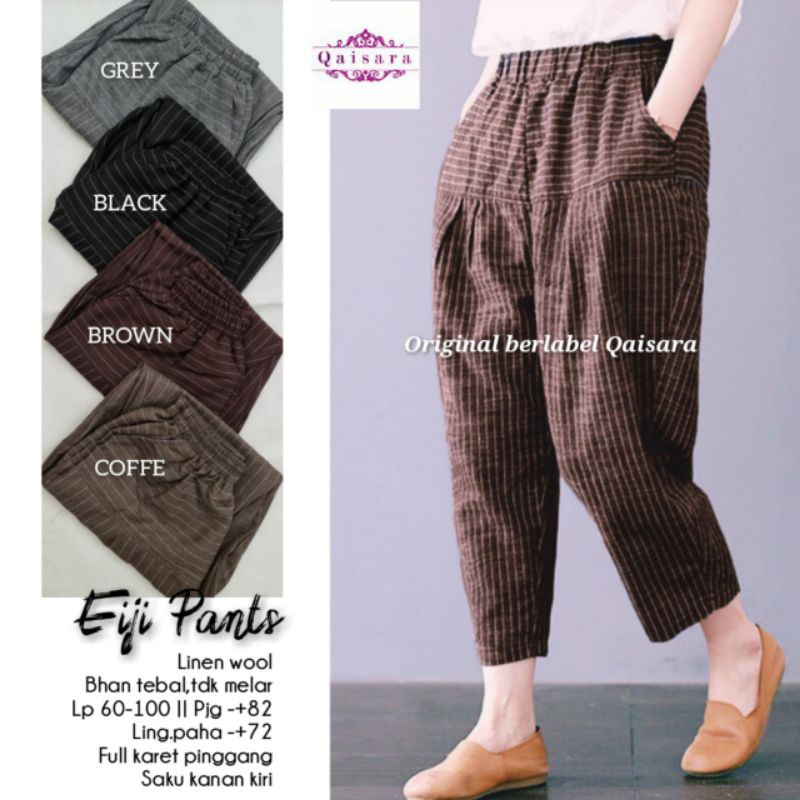 EIJI PANTS Linen Woll ORI QAISARA