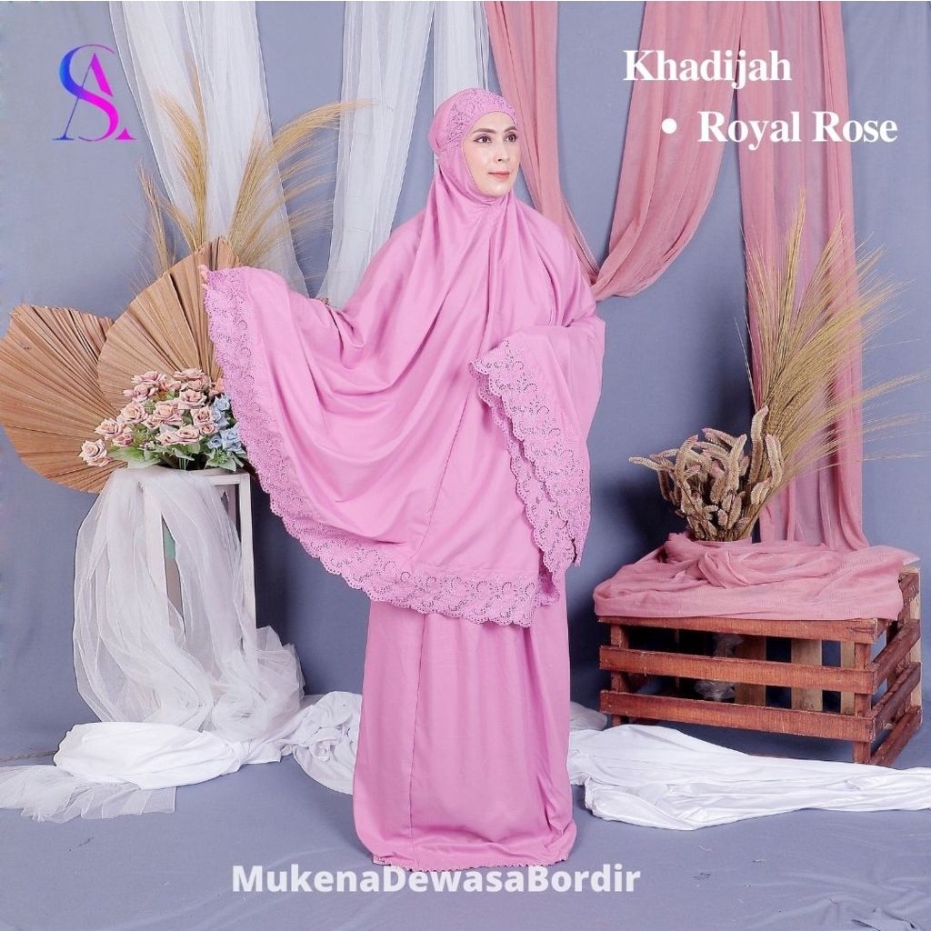 Mukena Dewasa Bordir Siti Khadijah Traveling Mukenah Jumbo Terbaru Murah Adem Premium Original Buata