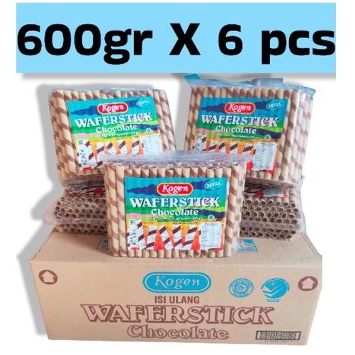 

KOGEN Wafer Stick Refil 1 KARTON/Kogen Wafer Stick Refil 600 gr X 6pcs 1karton/dus