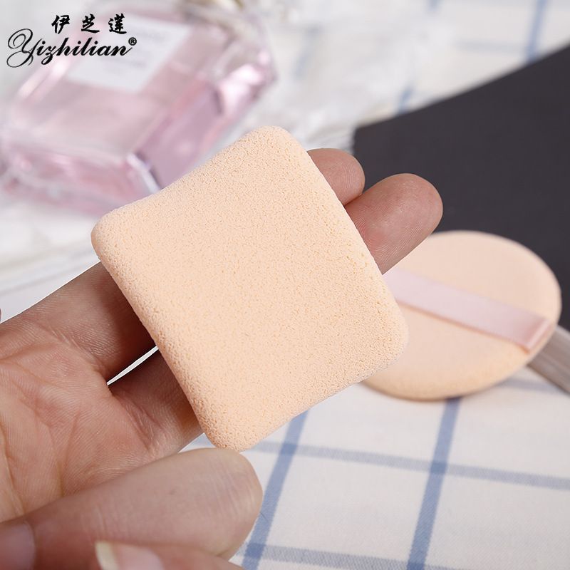 Spon Bedak Tebal 1Set Puff Sponge - Spon Bedak Foundation Cushion Satuan Lembut - Spon Puff Sponge Satuan Box