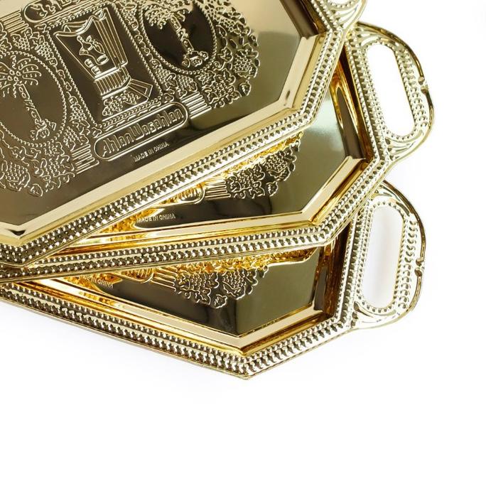 Nampan Emas Cantik Ukuran Sedang Nampan Air Zam Zam High Quality