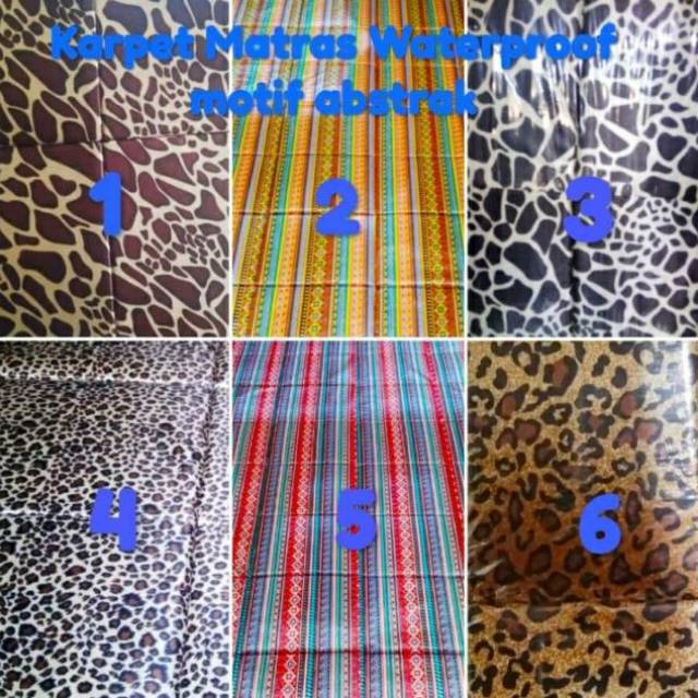 Karpet matras waterproof motif abstrak