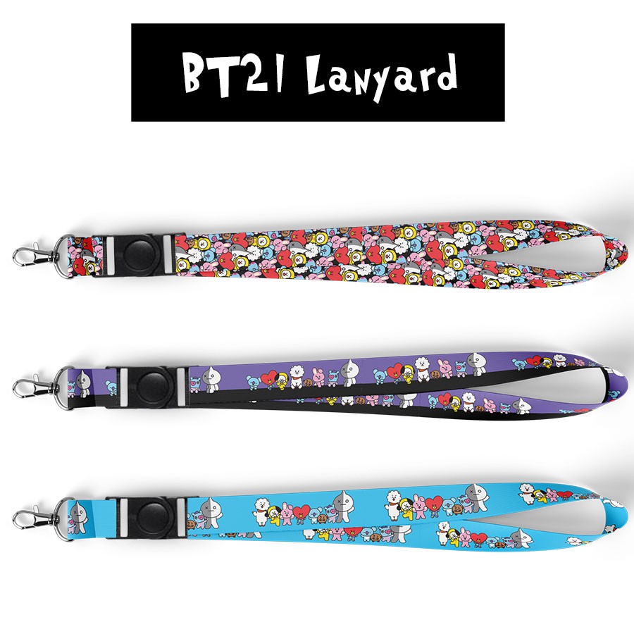 

BT21 Strap Lanyard Panjang Keychain Tali ID Card