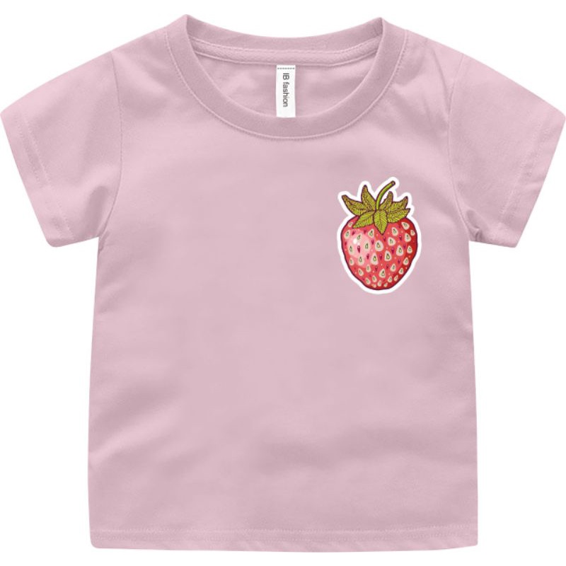 ((IB))KAOS ANAK2 UNISEX/LOGO STROBERRY DIGITAL SABLON