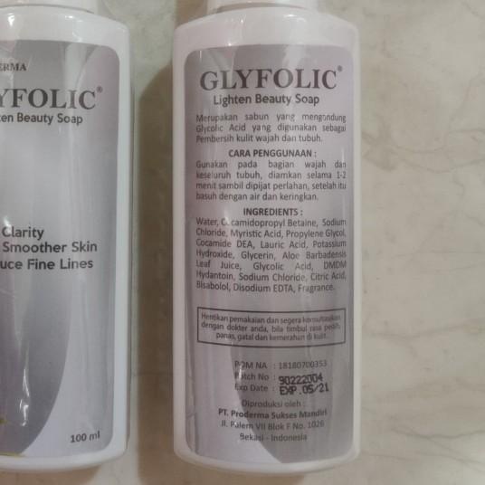 ✧ Glyfolic lighten beauty soap - sabun pencerah &angkat sel kulit mati ➩