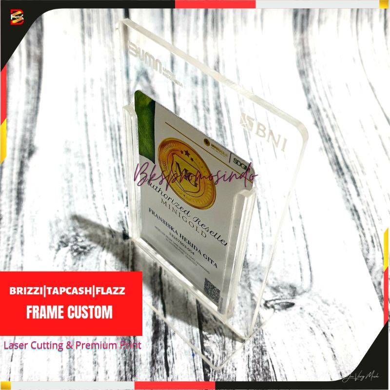 

Stand card acrylic wadah Kartu idcard