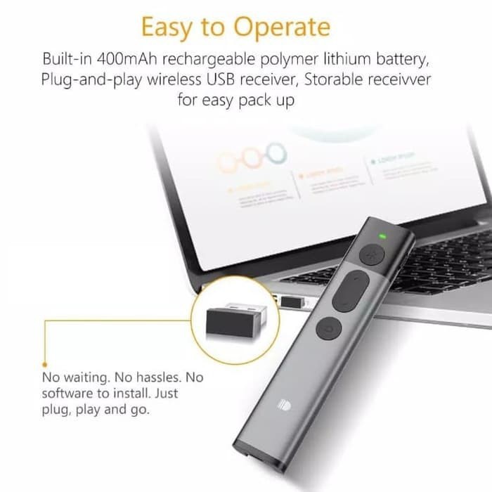 DOOSL DSIT032 - Green Laser Pointer 2.4GHz Wireless Presenter