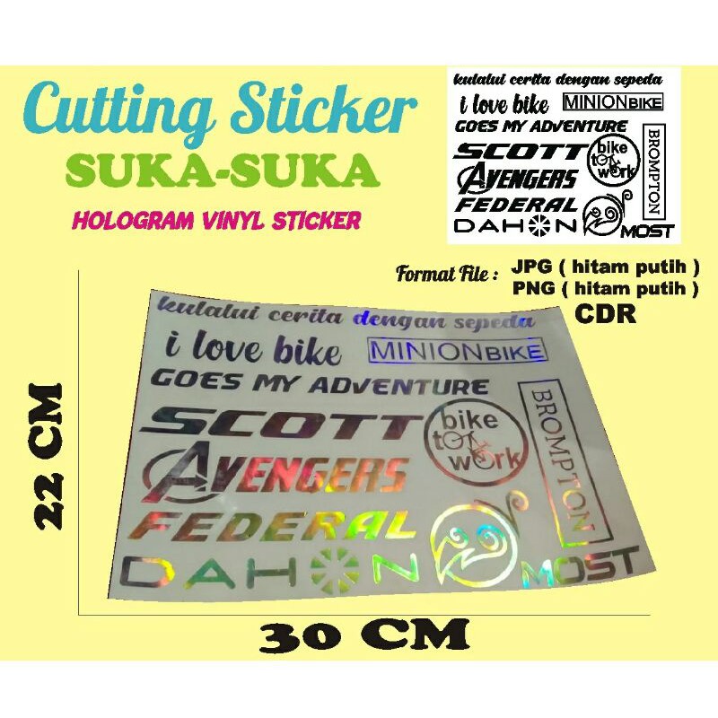 

Cutting Sticker Design Suka Suka Hologram Stiker