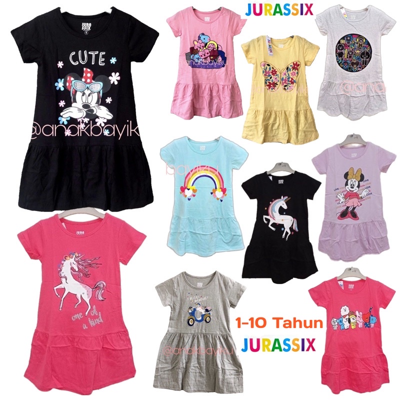 Dress Anak Perempuan Jurassix Jurasix Jurasixx bukan Dress Anak Smilee part 2 usia 3 4 5 6 7 8 Tahun